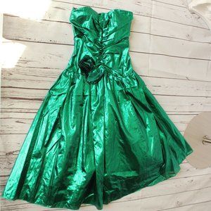 Vintage 80's Night Moves Strapless Prom Dress
